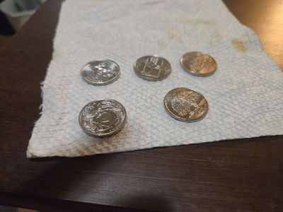 1999 platinum state quarters uncirclated 5 coins