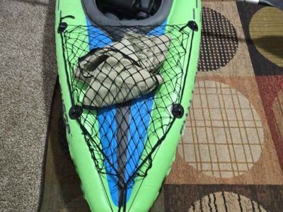 Intex Challenger K1 1-Person Inflatable Kayak Set with Oar & Pump - Excellent Condition