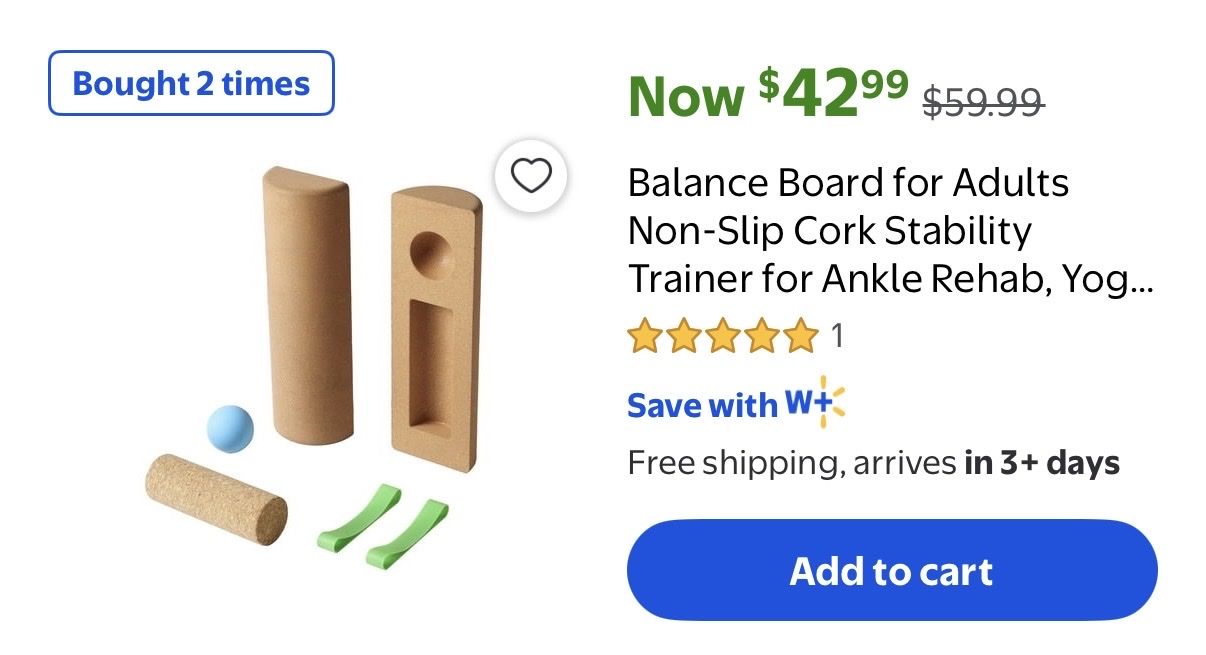 Cork balance board