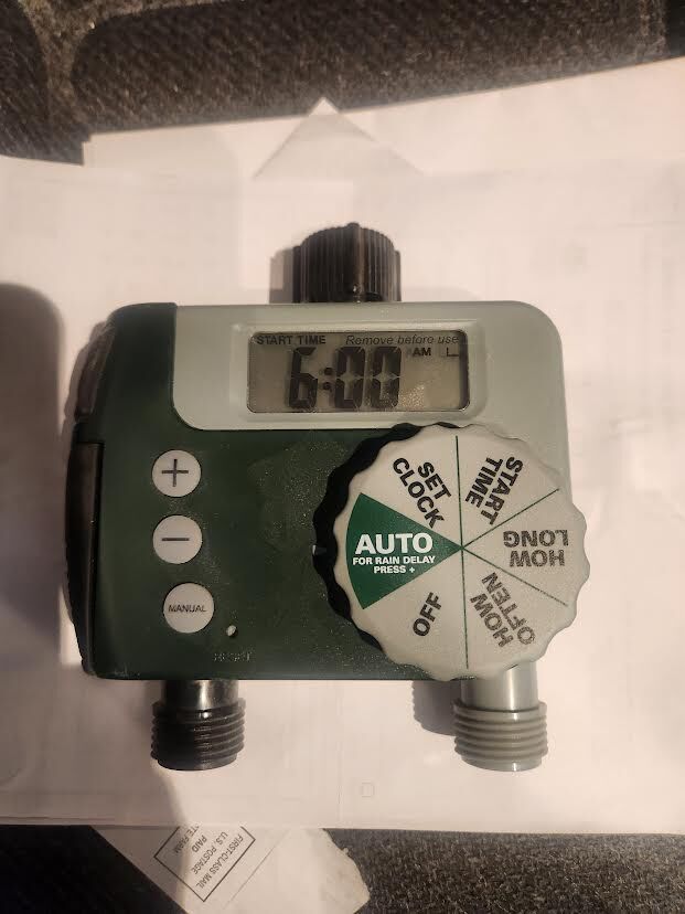 Orbit 2 outlet programable hose watering timer