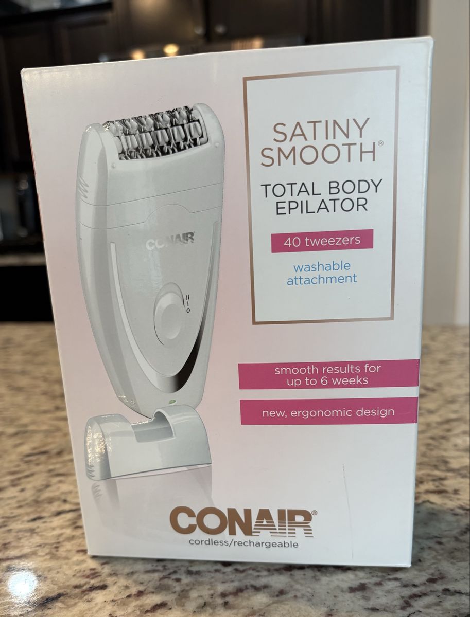 Conair Satiny Smooth Total Body Epilator, 40 Tweezers, Cordless/Rechargeable
