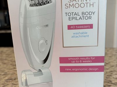 Conair Satiny Smooth Total Body Epilator, 40 Tweezers, Cordless/Rechargeable