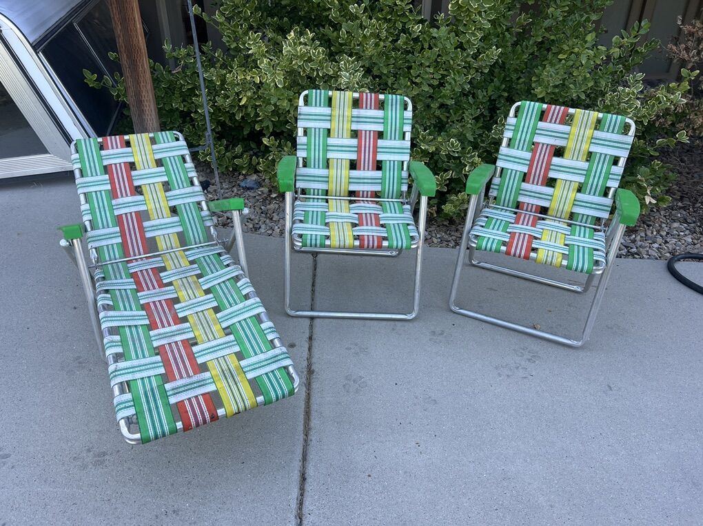 Vintage Children's Aluminum Lawn Chairs
