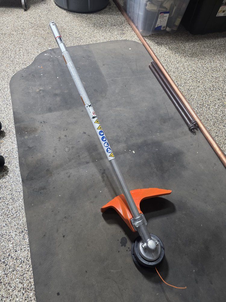 Stihl Weed Eater Trimmer Attachment - Orange/Silver, Used Condition. Fits Stihl Kombi. used 1/2 hr