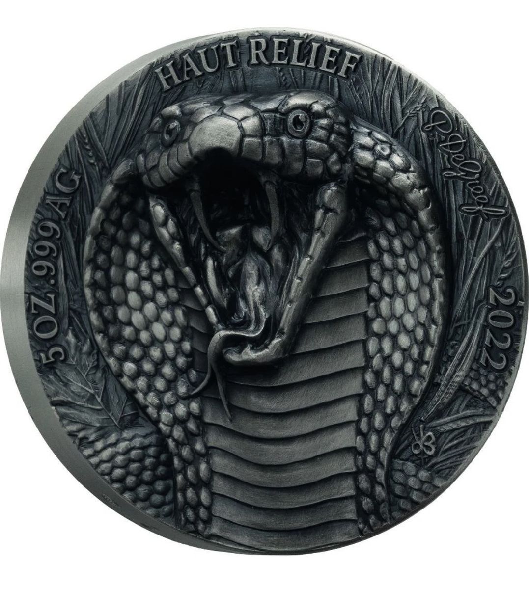2022 5 oz .999 Silver Big Five Cobra Coin - Rare