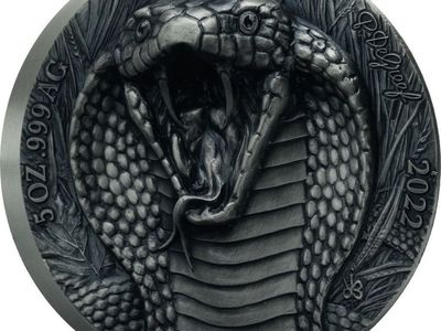 2022 5 oz .999 Silver Big Five Cobra Coin - Rare