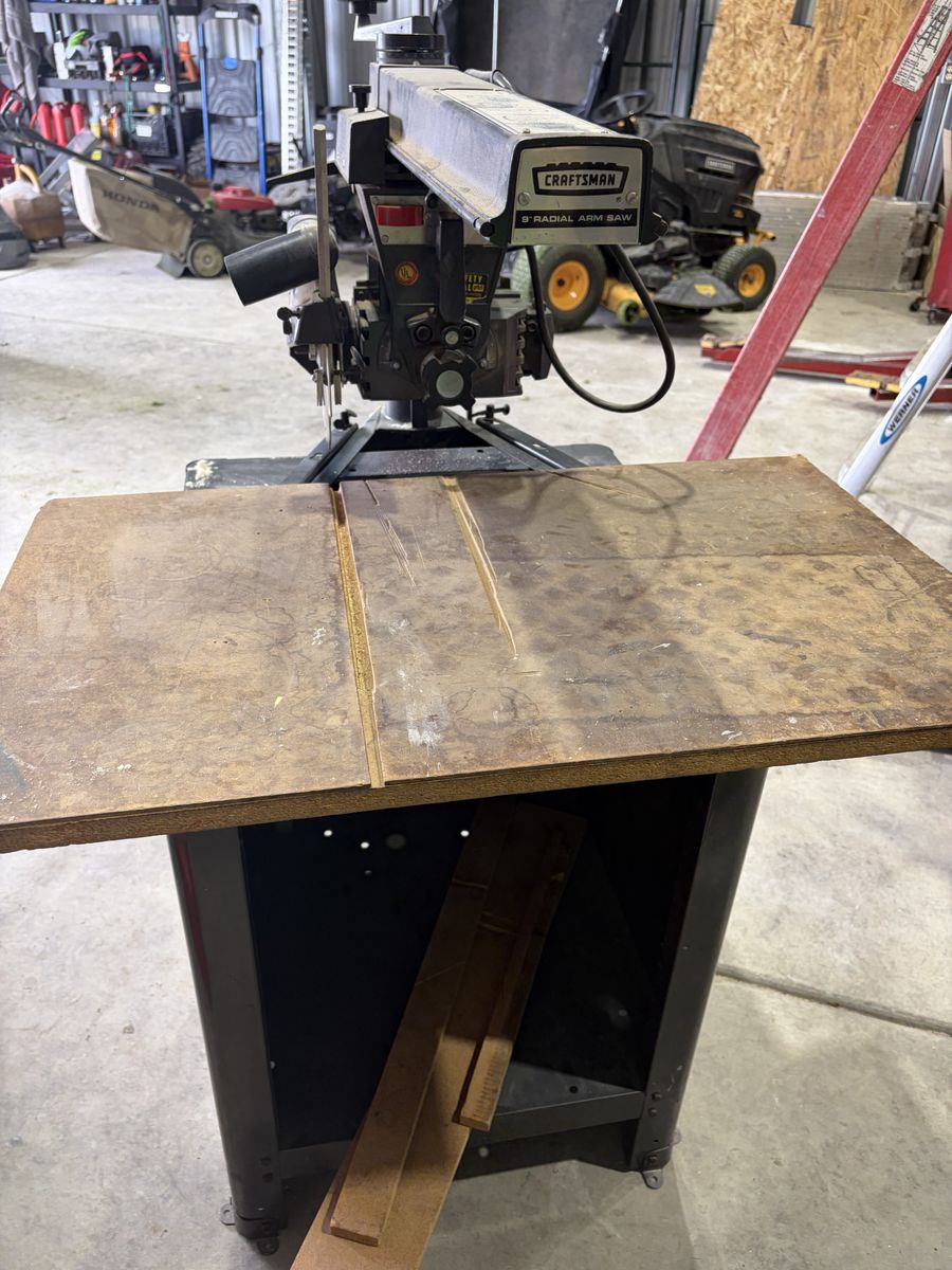 9” Radial Arm Saw with table