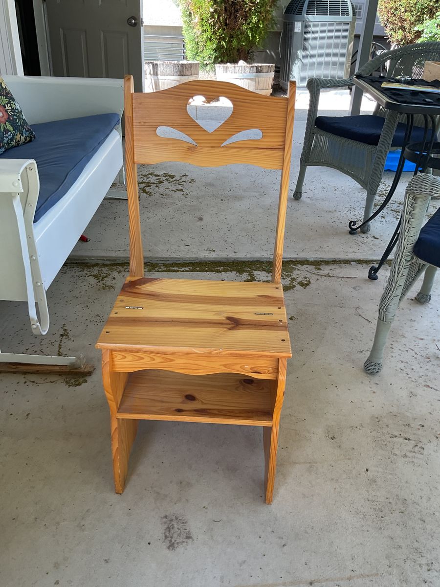 Wooden Folding Ladder Chair