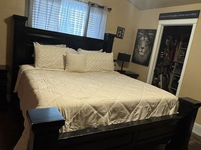 Black Wooden Bedroom Furniture Set - Bed Frame, Dresser & Nightstands