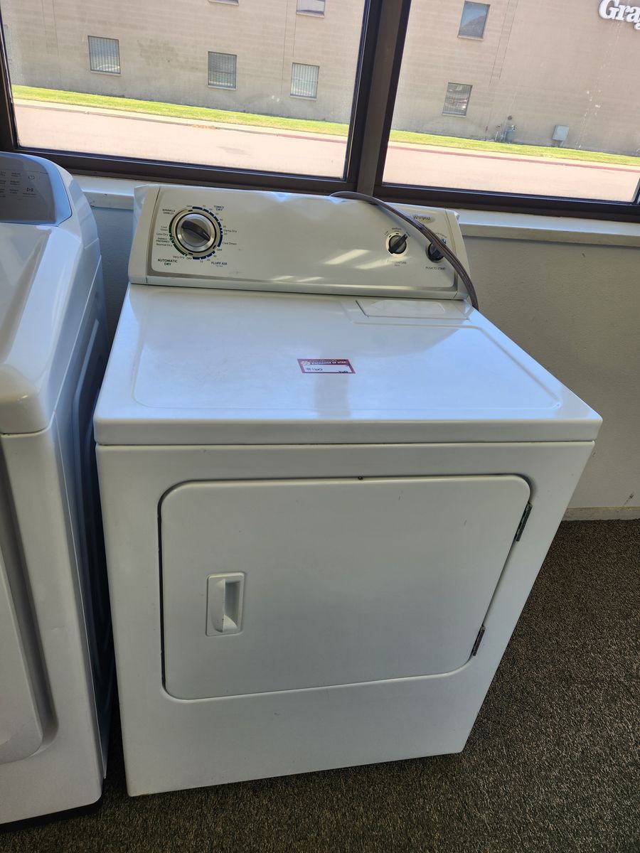 Whirlpool Electric Dryer White Front Load Laundry Appliance