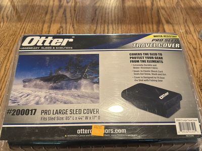 Otter brand ice fishing sled cover. Ice fishing