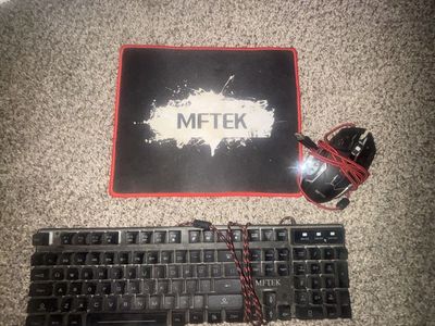 Key board and mouse with mouse pad