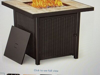 New Bali Outdoors Propane Gas Fire Pit Table
