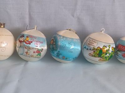2 ½” -3” Satin Ball Ornaments – Set of 9