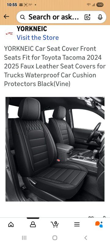 New in Package! Toyota Tacoma Seat covers (FRONT)