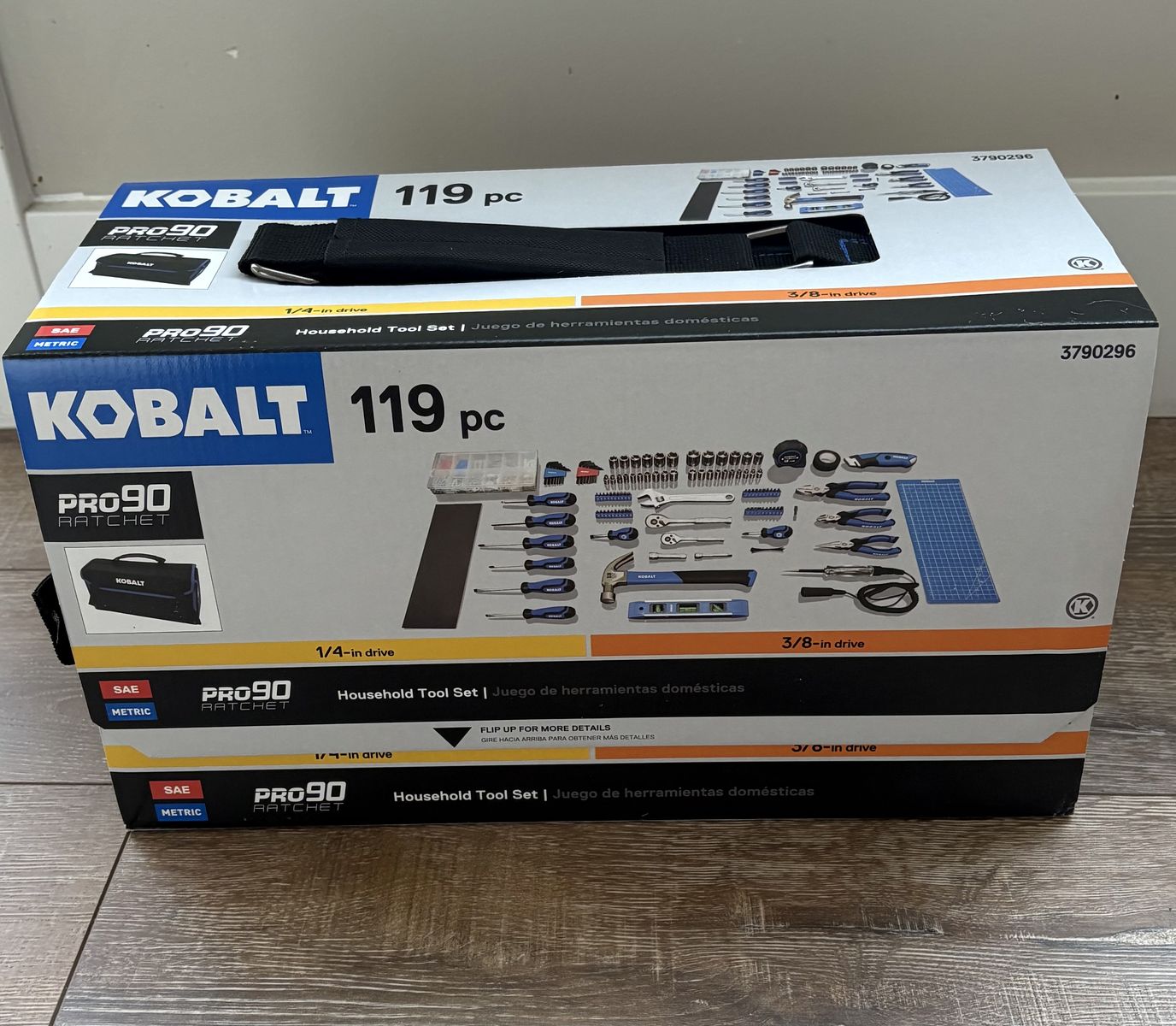 NEW Kobalt 119 Piece Household Tool Set with Case