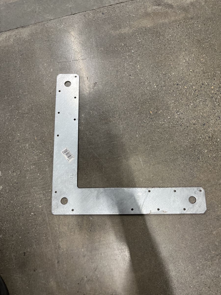 Metal L-Bracket Corner Brace, Galvanized Steel, Multi-Hole