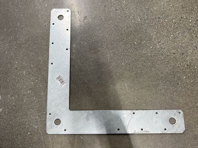 Metal L-Bracket Corner Brace, Galvanized Steel, Multi-Hole