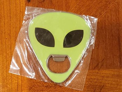 Lot of 28 NEW Classic Green Alien Magnet Bottle Openers, All for $25 or $1 Each