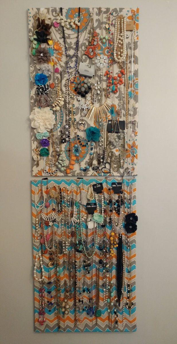 Assorted Statement Necklaces & Earrings Jewelry Lot - Teal, Orange, Gold Tones