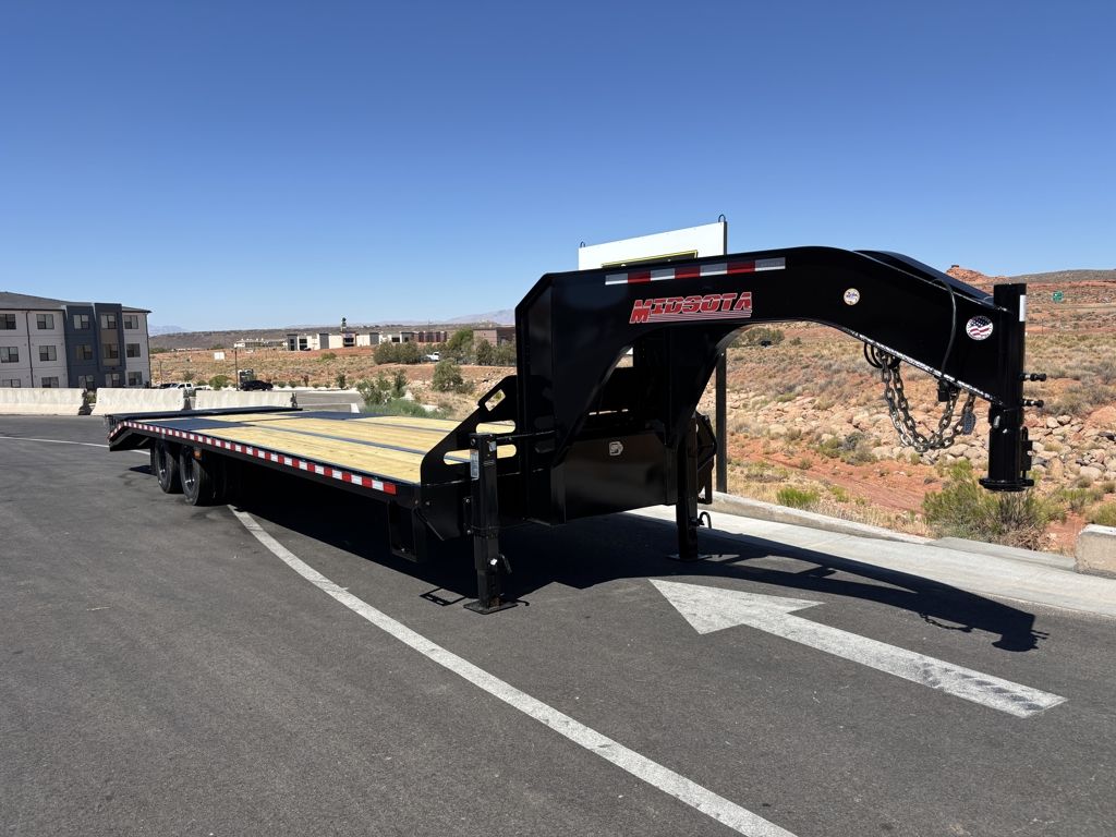 2026 Midsota Black 8.5X32 Dual Gooseneck Flatbed D