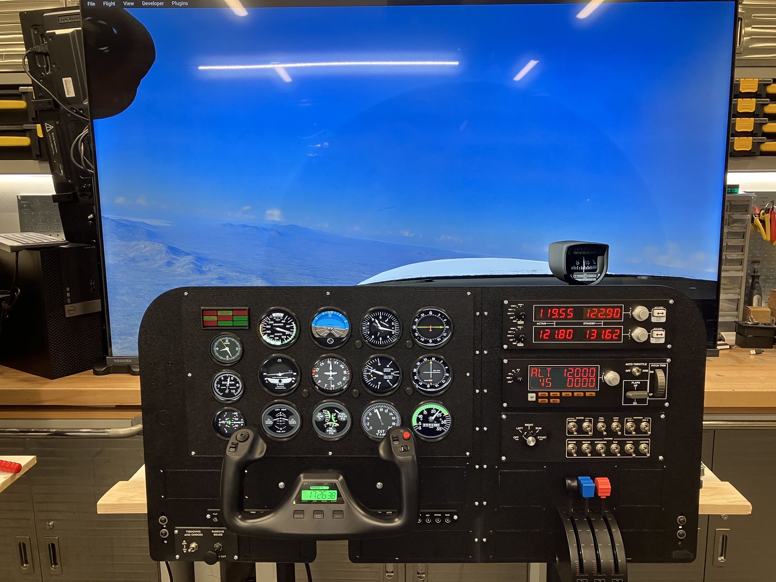 Complete Six-Pack Flight Simulator with Logitech Hardware - Ready-to-Fly | X-Plane 12 & MSFS