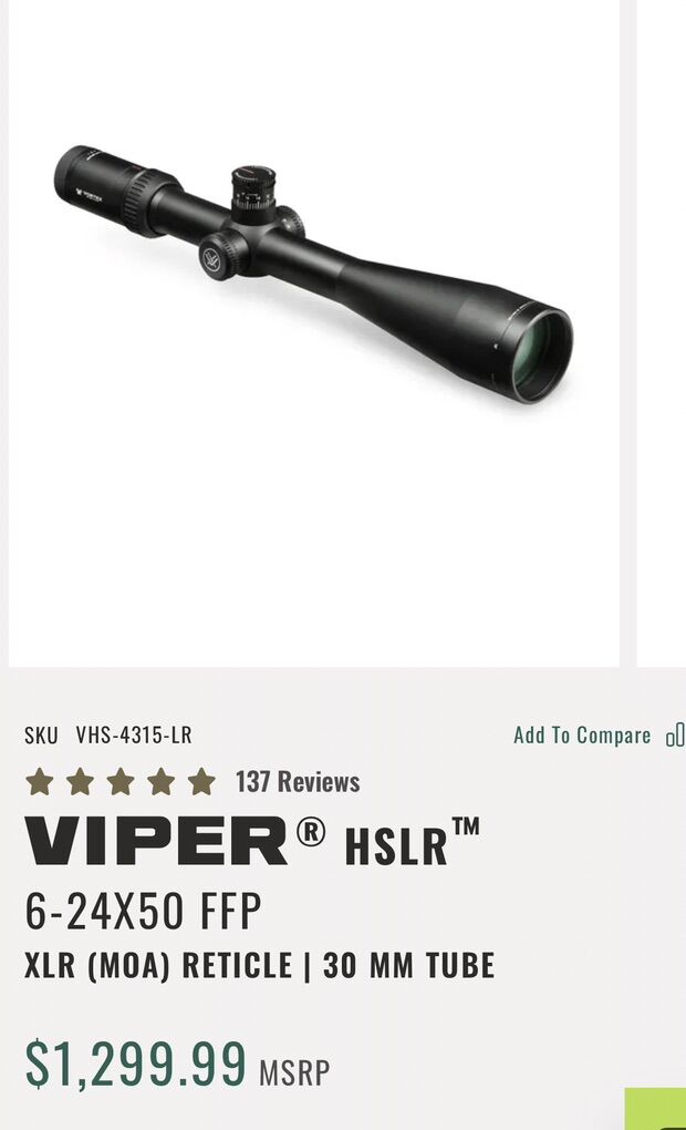 Vortex HSLR 6-24x50 FFP