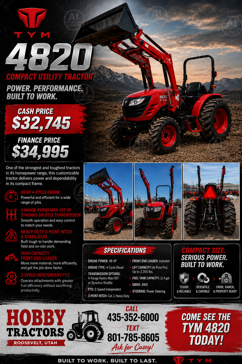 TYM 4820 TRACTOR and LOADER