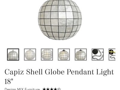 Capiz Shell Globe Chandelier