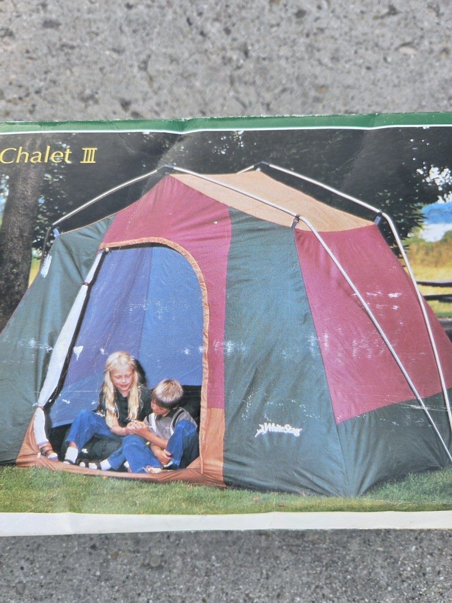 White Stag Chalet III 4-Person Easy Up Cabin Tent - 10'x8' - no box