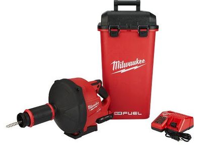 Milwaukee M18 FUEL Drain Snake Kit with Storage Drum and Charger E75014671