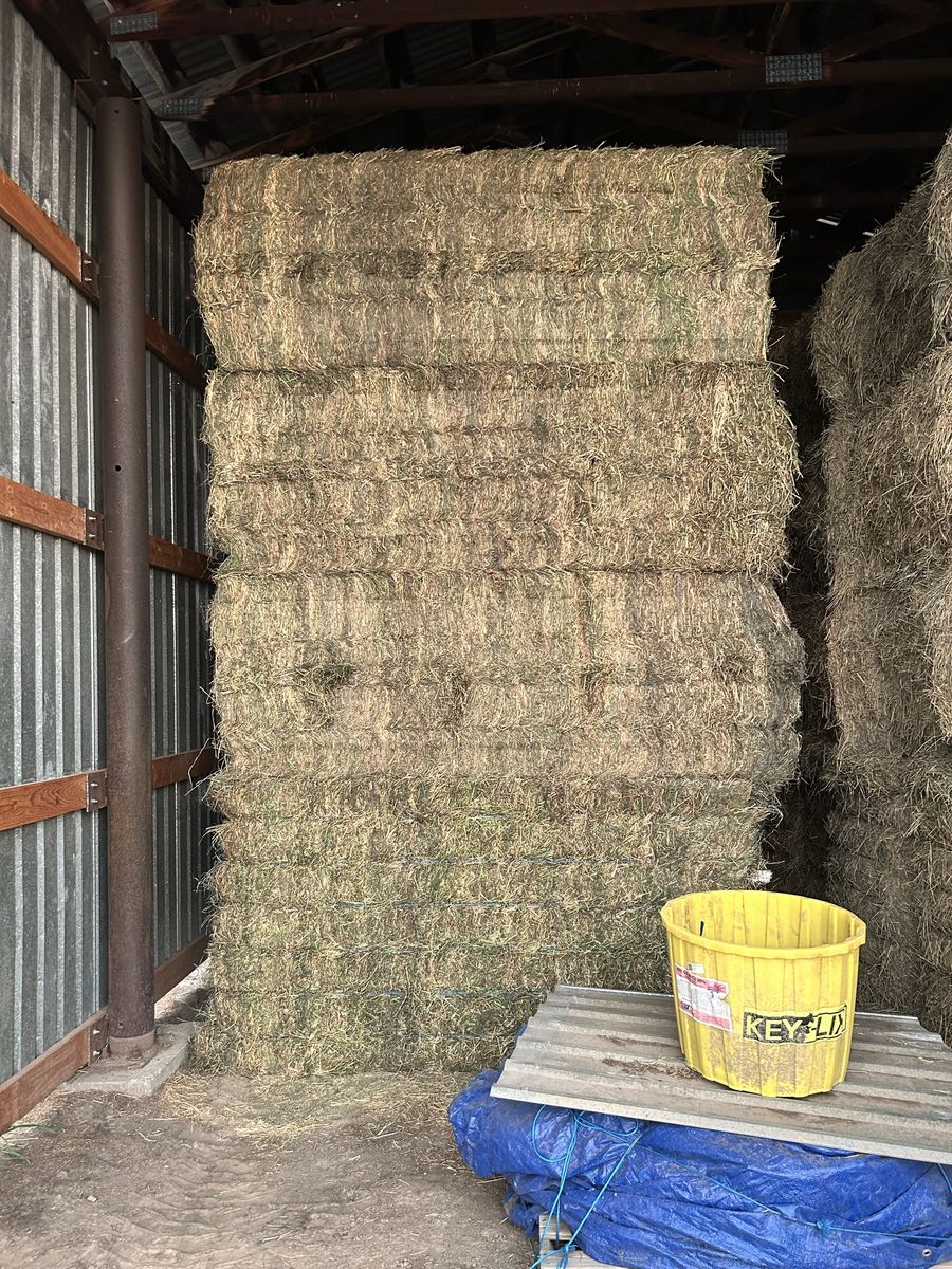 Barn Stored Hay Bales