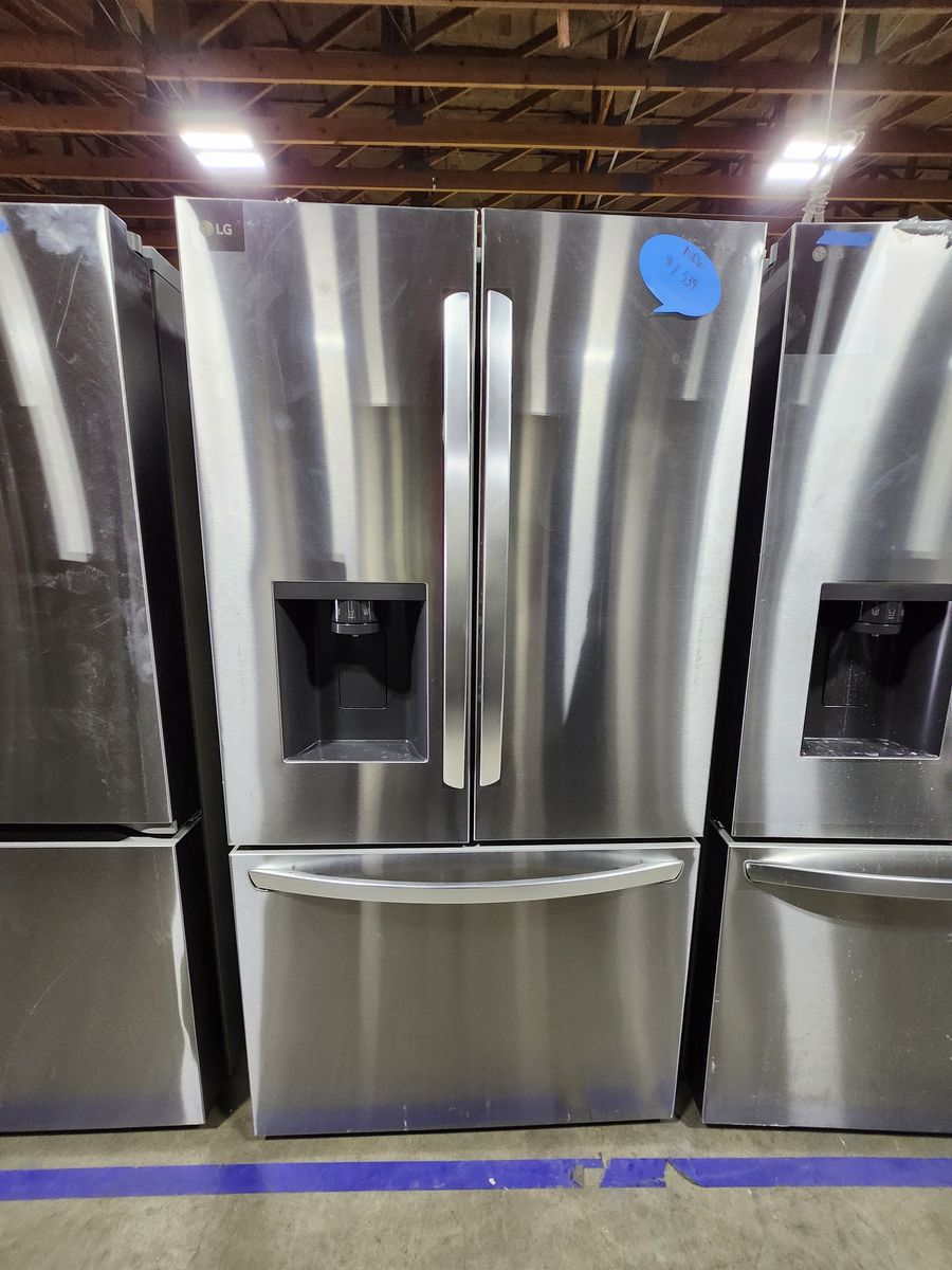 LG French Door Refrigerator Stainless Steel with Water Dispenser - New