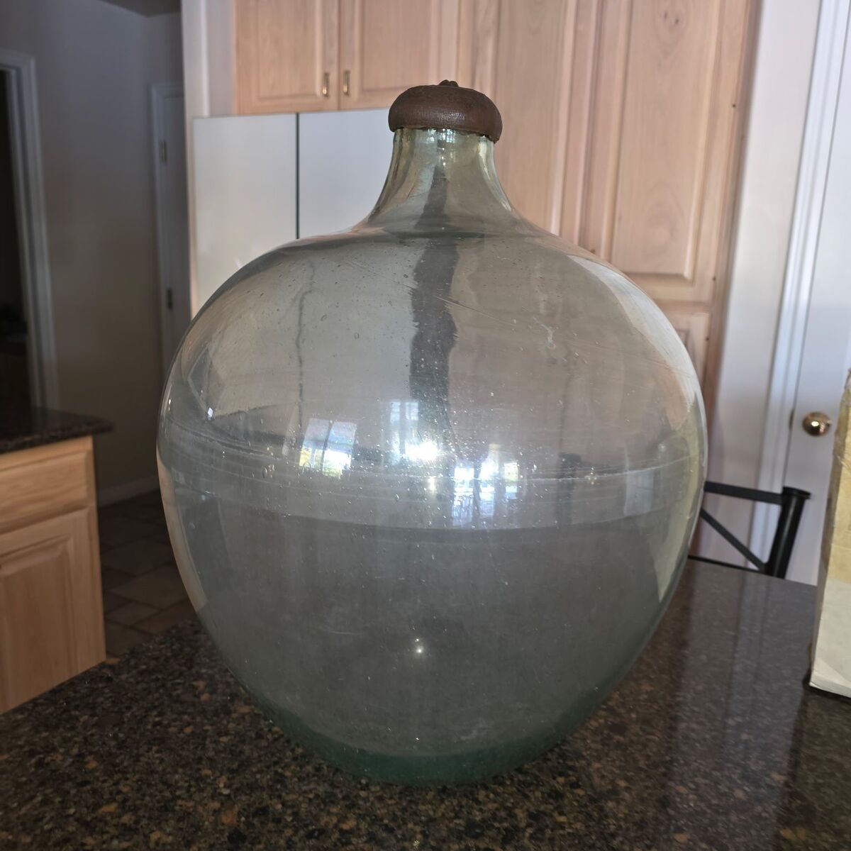 Vintage Big Glass Bottle Demijohn