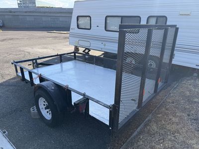7 x 9 flatbed trailer with ramp