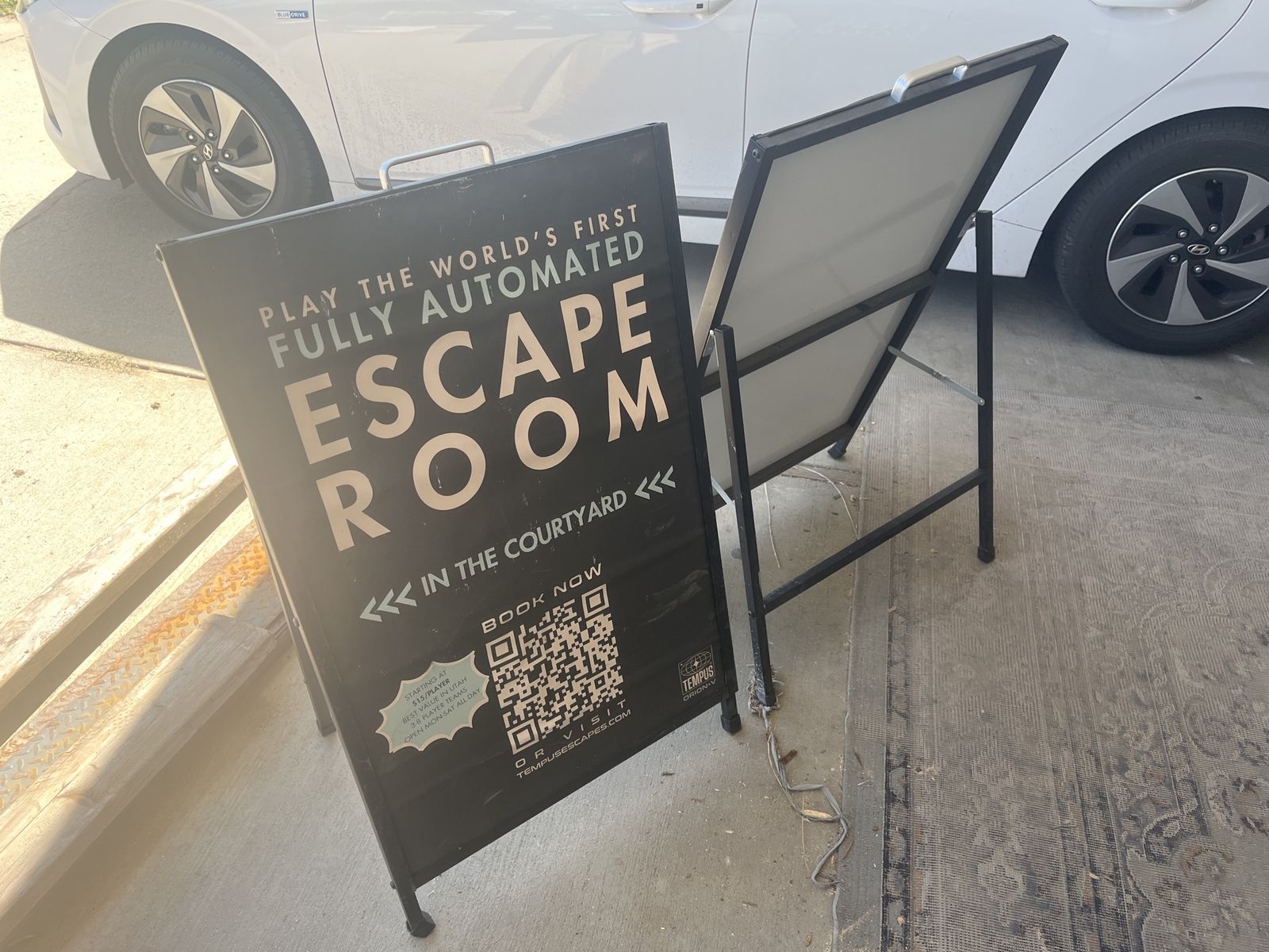 Heavy-Duty Metal A-Frame Sign Holder - Double-Sided Display for Outdoor Advertising