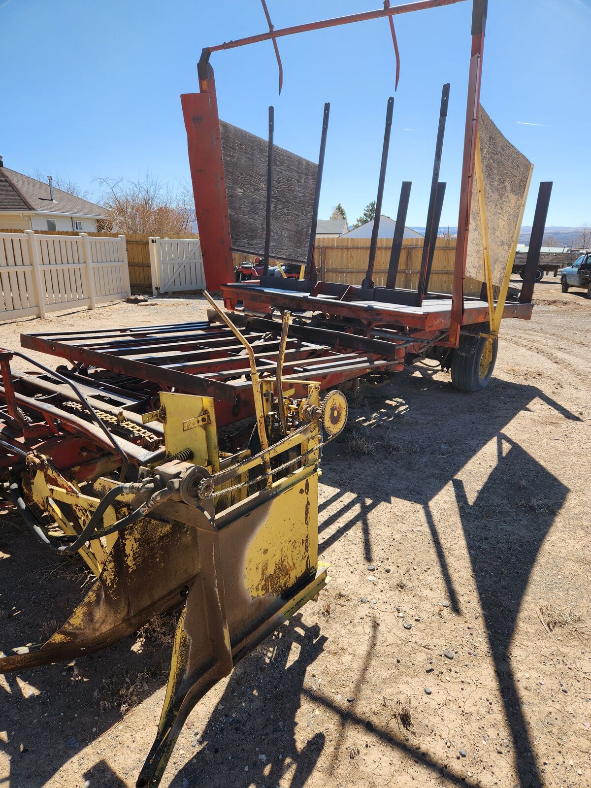 New Holland bale wagon