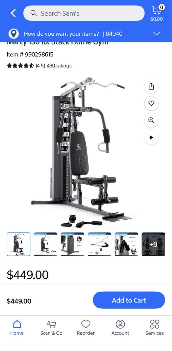 Marcy Home Gym 150 lb. Weight Stack