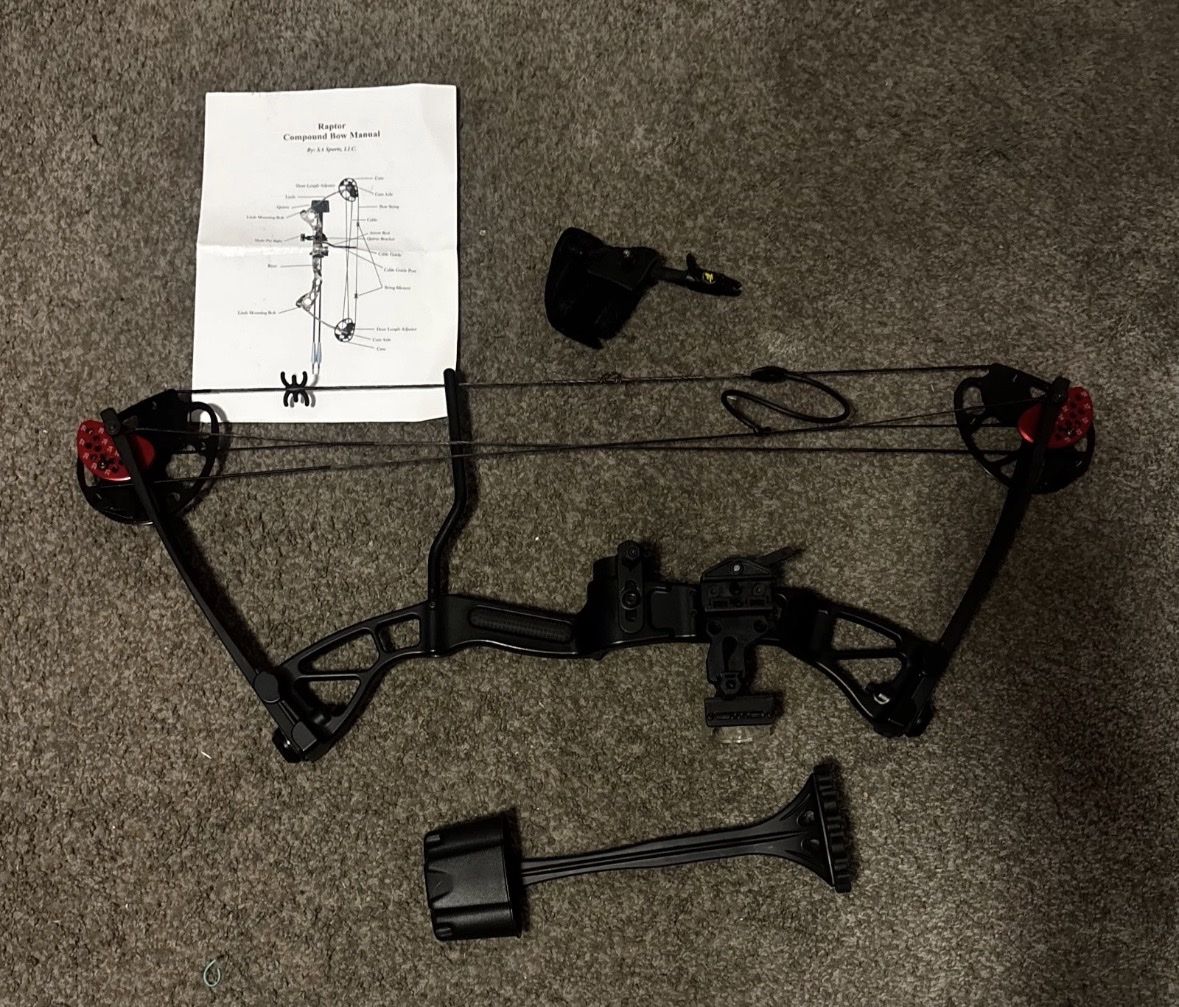 Predator Archery Raptor Compound Bow Package with Manual & Accessories