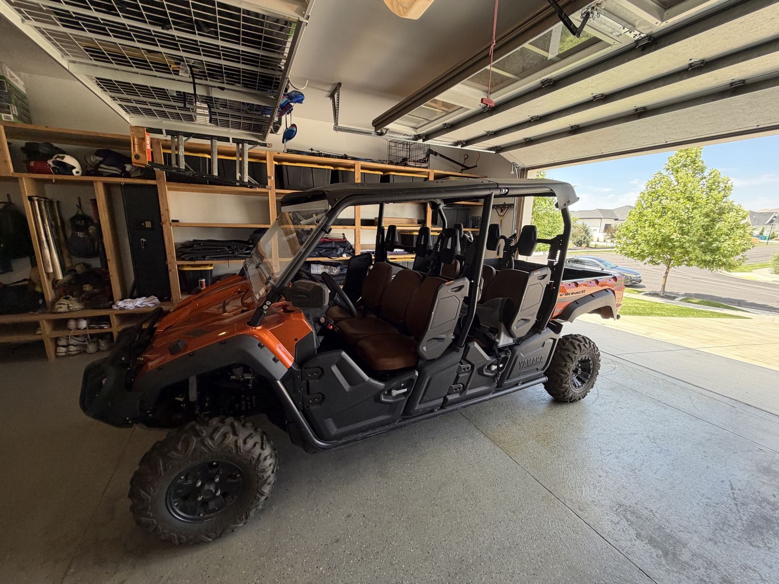Yamaha Viking VI 6-Seater Utility Side-by-Side UTV - Orange/Black, Good Condition