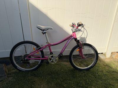 Specialized 20” Hotrock Kids Mountain Bike - Pink, Front Suspension