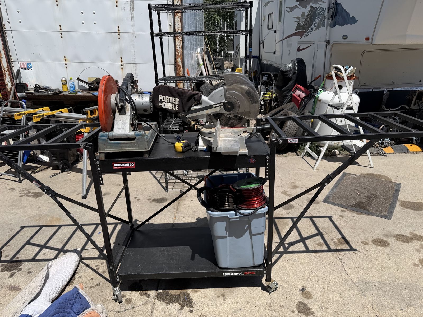 Rousseau Co. Heavy Duty Mobile Miter Saw Stand Workstation 2875XL