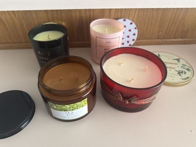 Assorted Scented Candles: some new and some used