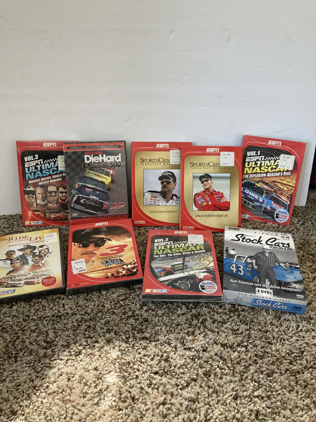 Vintage - dvd - NASCAR Set 9 in all - New sealed in package! Great gift idea for a big fan!