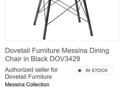 OFFICE CHAIR DOVETAIL FURNITURE FAUX LEATHER ACCENT MESSINA