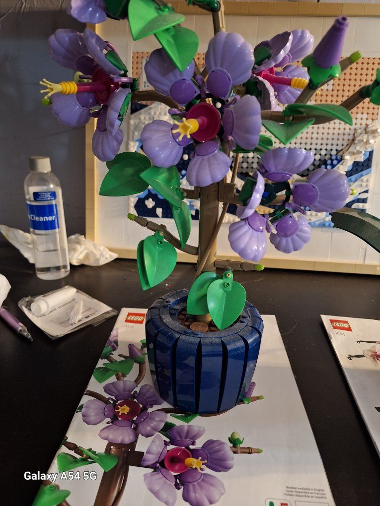 LEGO Orchid 10311 & Wildflower Bouquet 10313 Botanical Collection Display Models