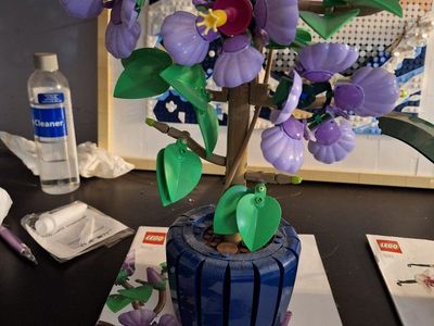 LEGO Orchid 10311 & Wildflower Bouquet 10313 Botanical Collection Display Models