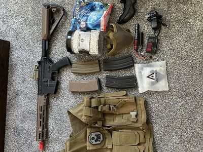 Arcturus Airsoft Rifle Starter Kit with Vest, Magazines, BBs and Accessories