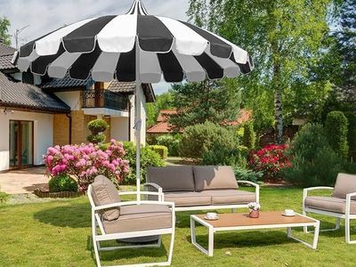 8Ft Patio Pagoda Umbrella, UV Protect Pool Umbrellas with Heavy Duty Pole, Outdoor Market Umbrella for Holiday Garden Backyard