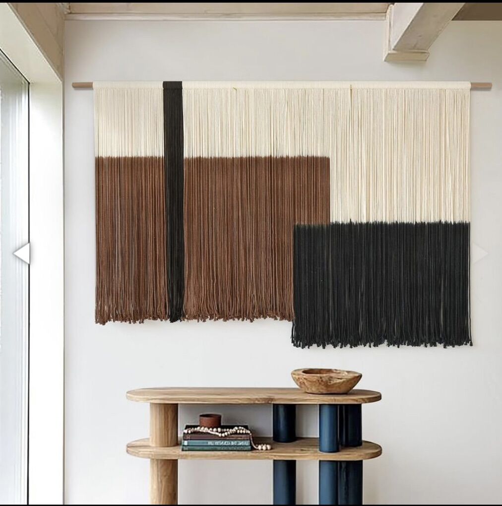 Macrame Dip Dye Tapestry Wall Art, 57' x 35'